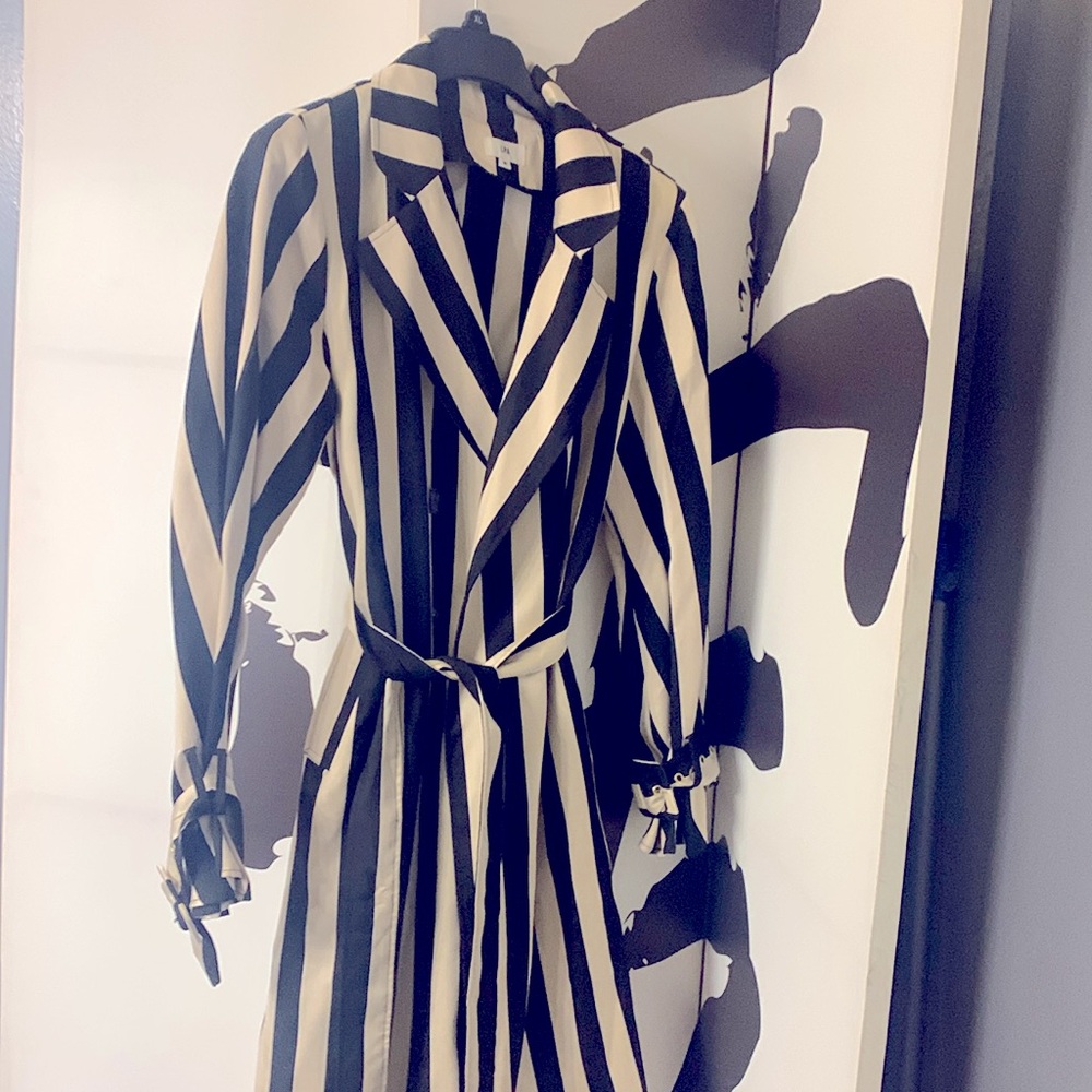 Black and cream coat